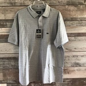 Haggar gray polo short sleeve shirt NWT Lg.
